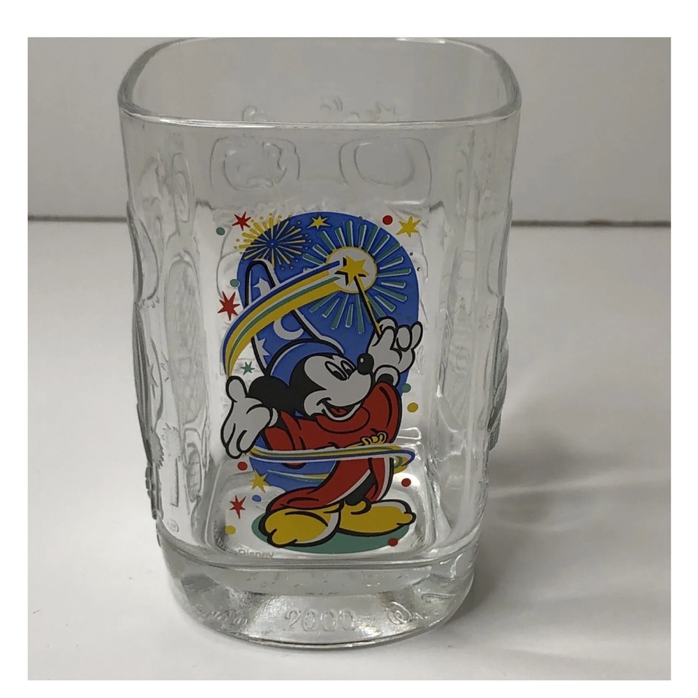 Walt Disney World McDonalds Collectible Glass 2000 Mickey Fantasia Magic Kingdom
